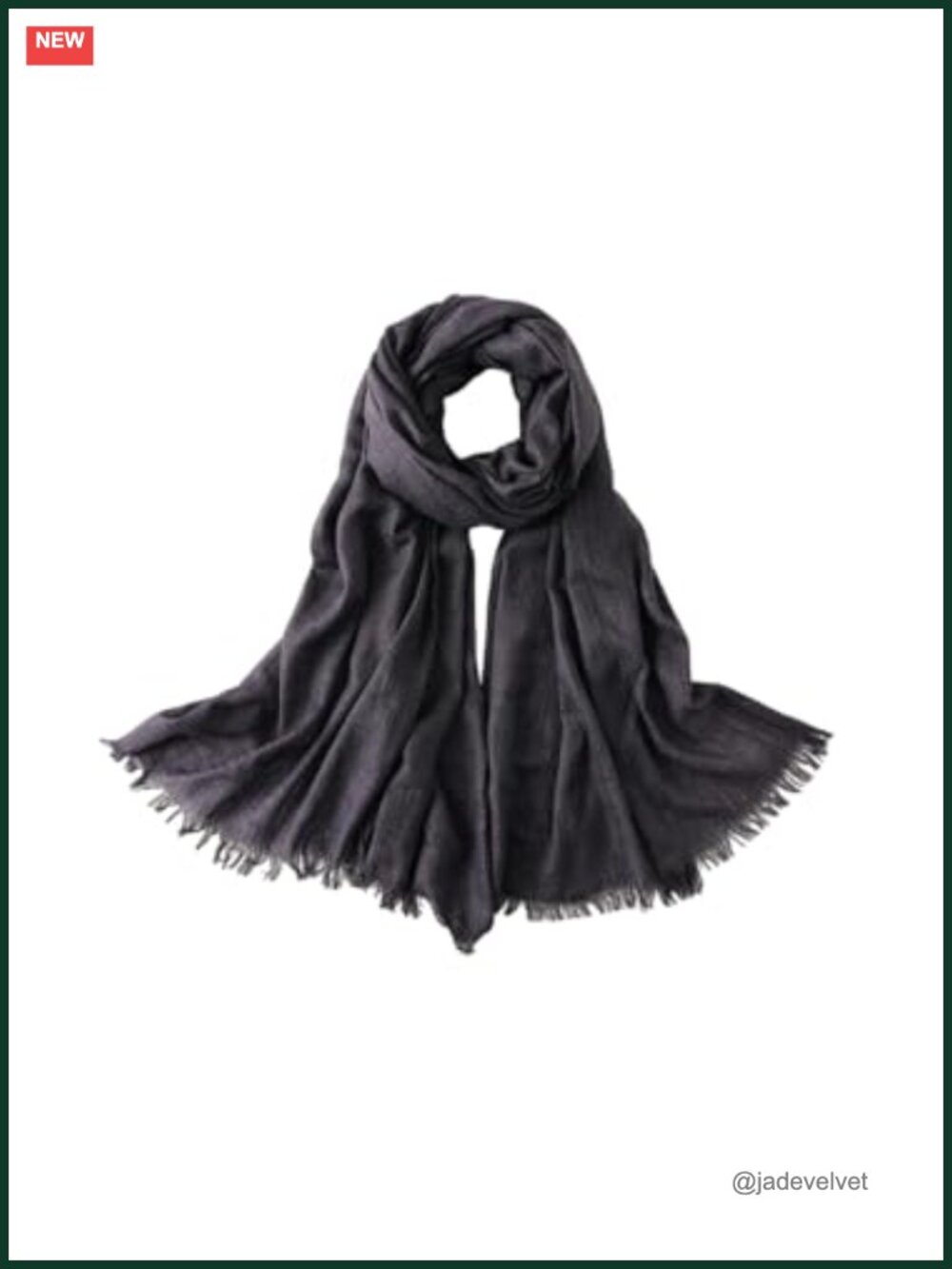Solid Color Scarf Shawl Wrap for Women Men, Fringed, Lightweight, 80% Polyester